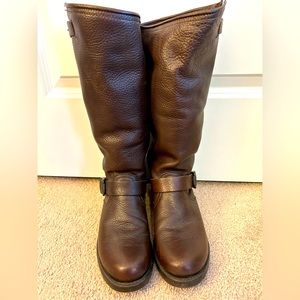 Frye women’s Veronica slouch tall silhouette boots in brown size 9
